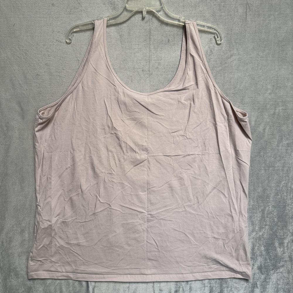 Maurices Tank Top Womens 4 Plus Pink‎ Scoop Neck Stretch Jersey Basic Solid